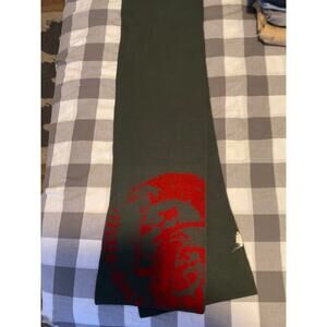 *VINTAGE* Mens Scarf Diesel Face Logo on Bottom Thick Gray